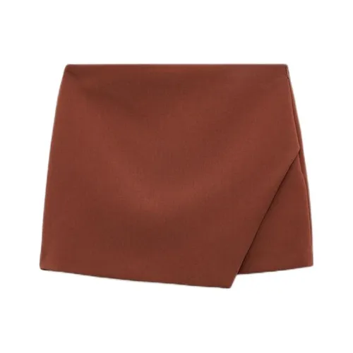 ZARA Casual Shorts Women's Zebra Print Brown