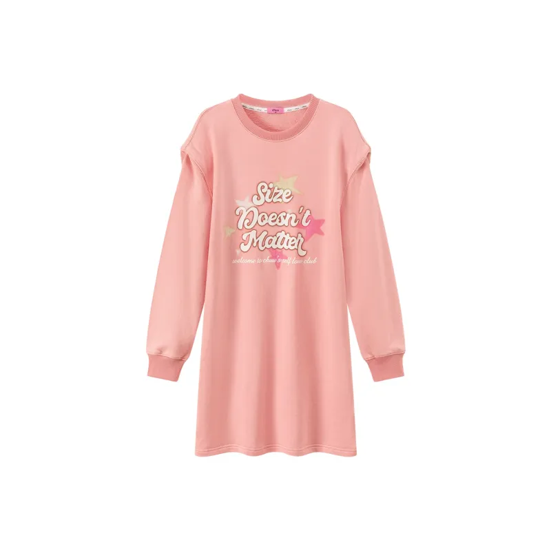 CHUU Sweatshirt Style Cropped Dress Spring And Autumn Women's-1