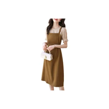 Mo Han Yi Mei Short Sleeved Dress Women's Caramel