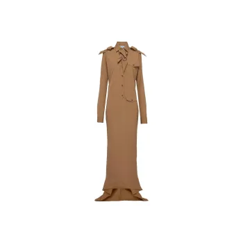 PRADA Long-Sleeved Dresses Women's Brown