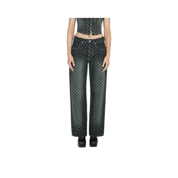 Misbhv Monogram Jacquard Loose-Fit Jeans
