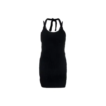 Jacquemus Ribbed-knit Halterneck Minidress