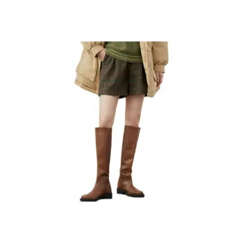 Inman Casual Shorts Women's Green Coffee Plaid