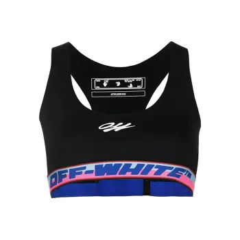 OFF WHITE Athleisure Logo Bra Top Black/Blue/Pink