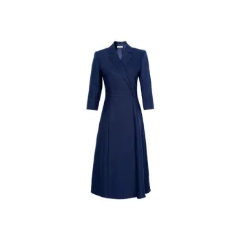MISSSHINE Long Sleeved Dresses Women's Navy Blue