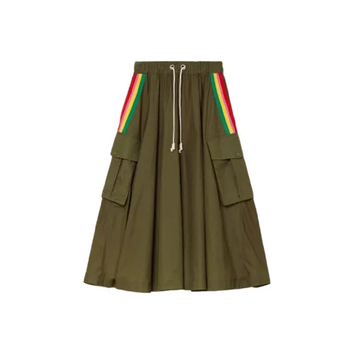 PALM ANGELS Casual Long Skirts Women's Green