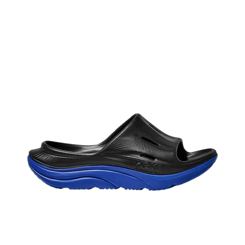 HOKA ONE ONE Ora Recovery Slide 3 EVA Cushioning Slide Slippers Unisex Black Blue-1