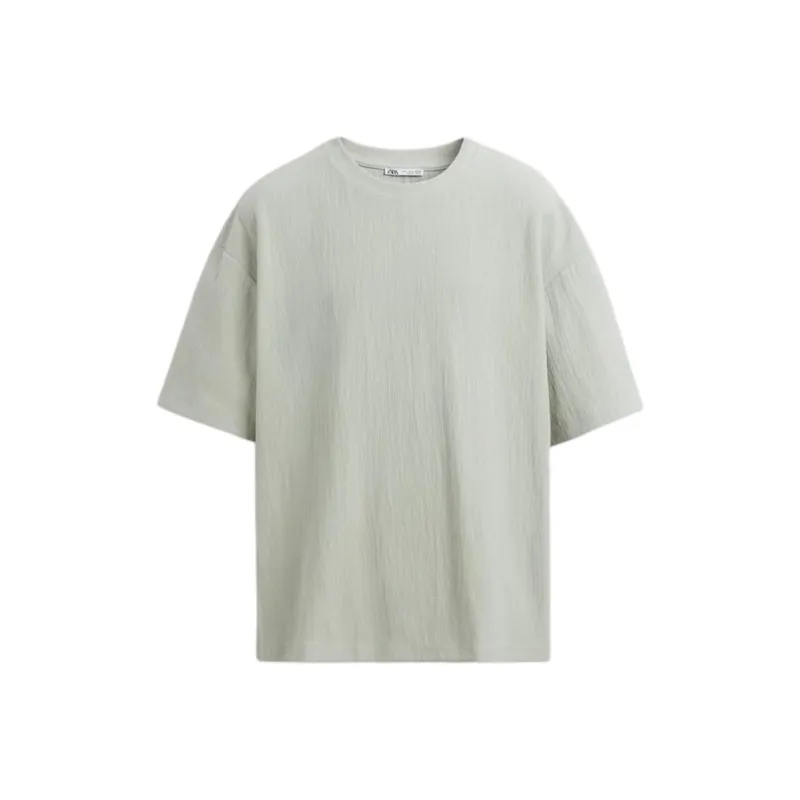 ZARA T Shirts Men Blue/Gray-0