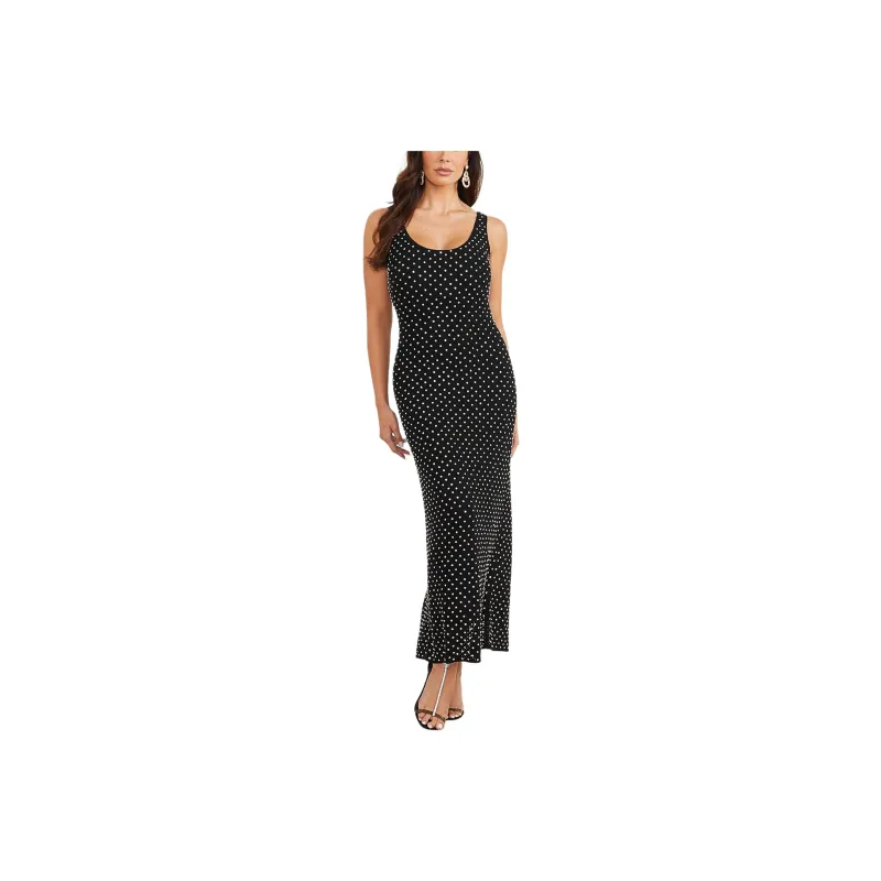 GUESS Marylin Sequin Dress Slip Dresses Women's Black-0