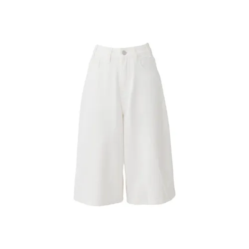 OROI Jeans Women's White Capri Pants