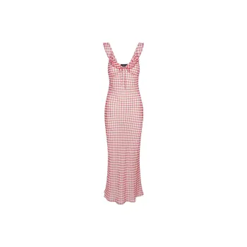 Realisation Par The Heidi Sleeveless Dress Women's Rouge Gingham/Rogue Red Plaid