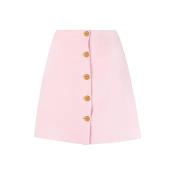 VERSACE Button Up A Line Mini Skirt