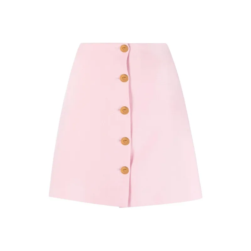 VERSACE Button Up A Line Mini Skirt-0