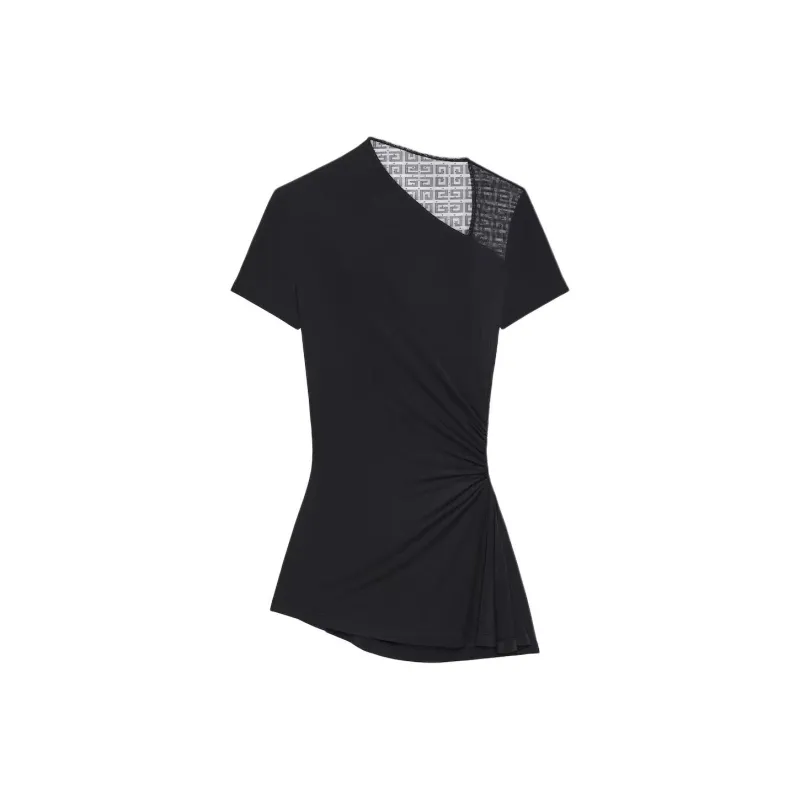 Givenchy 4G Lace Draped Top-0