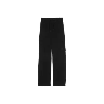 Victoria's Secret PINK Ivy Fleece Straight-Leg Cargo Sweatpants/Pure Black Cargo Pants Women's Pure Black