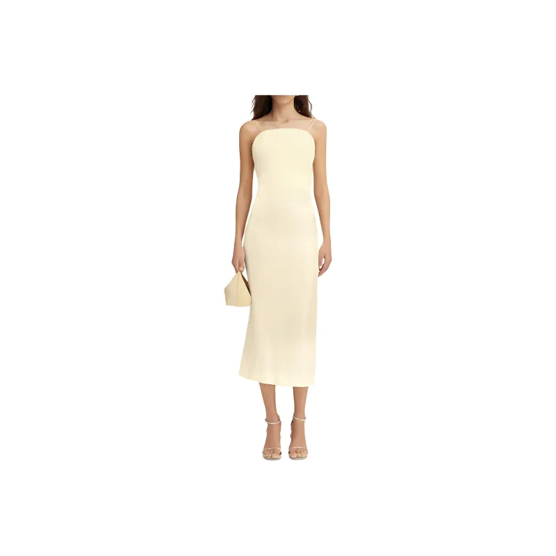 Jacquemus Slip Dress Women's Light Yellow-0