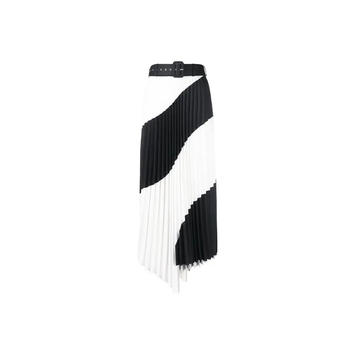 OFF-WHITE SS21 Casual Long Skirts Women's Black/White-0