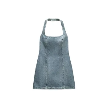 ZARA Trf Slip Dresses Women's Blue