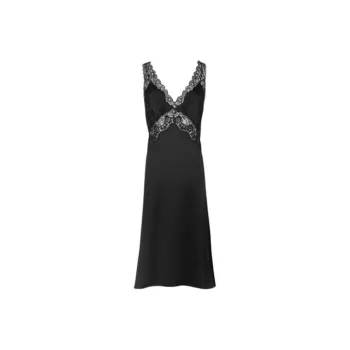 SAINT LAURENT Slip V-Neck Lace Dress