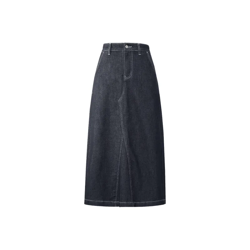 HLA Denim Long Skirt Women's Transition Denim Blue-0