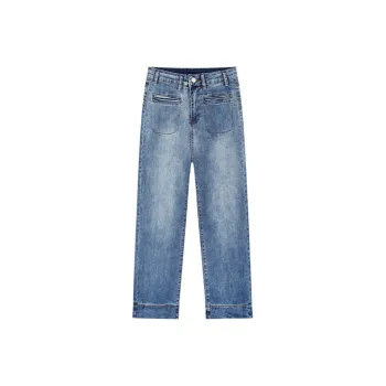 ETSE Jeans Women's Dark Blue Ankle-Length