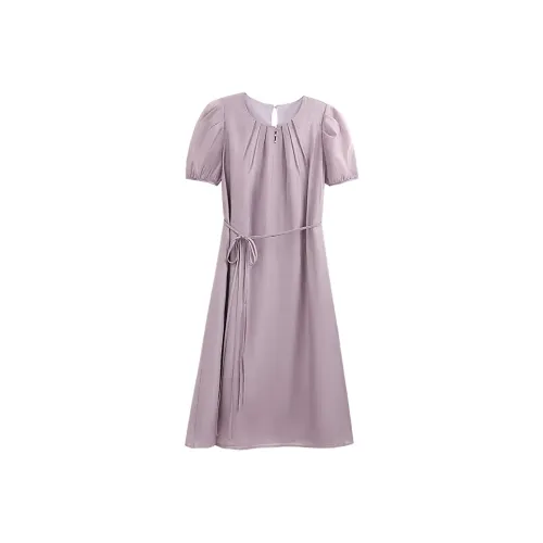 She Enjoys Short Sleeved Dress Women's Taro Purple