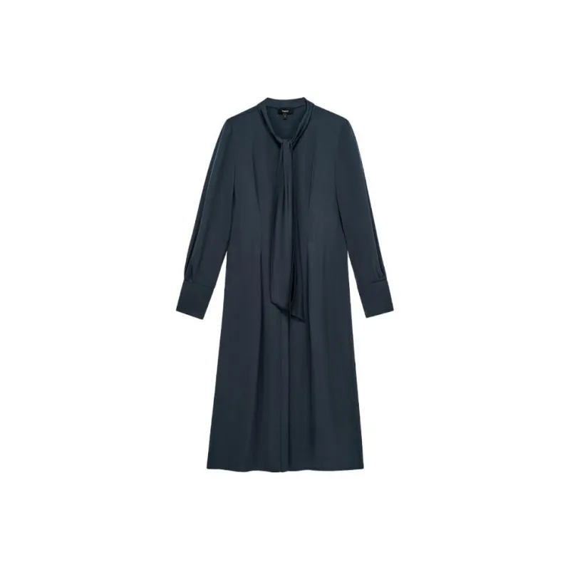THEORY Long Sleeved Dresses Women's Dark Blue-0