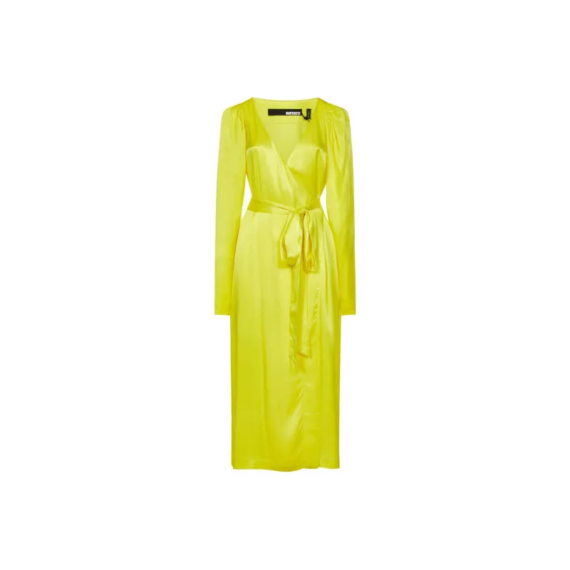 Rotate Long-Sleeved Dresses Women's Yellow-0