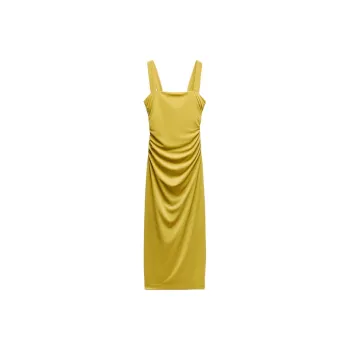 ZARA Sleeveless Dress Women's Mustard