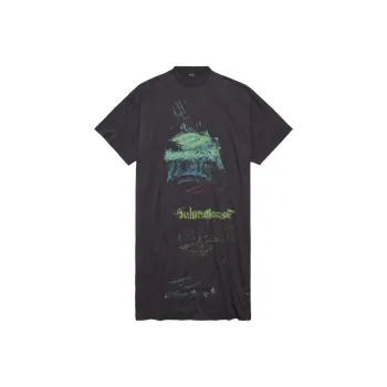 Balenciaga SS25 Short Sleeved Dresses Women's Faded Black