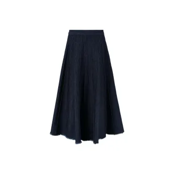TIBI Denim Long Skirts Women's Blue