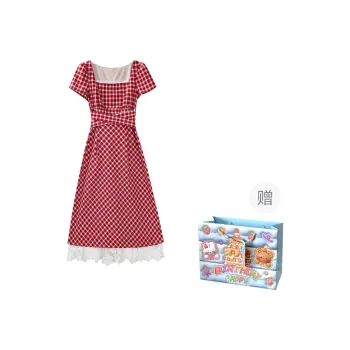 WOWI KCKS Short Sleeved Dress Women's Red