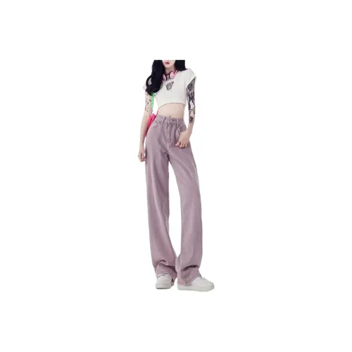 ZNZX Jeans Women's Purple Potato Color