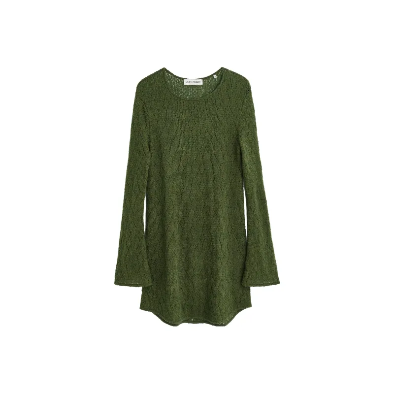 OUR LEGACY Two Face Crochet knit Minidress-0