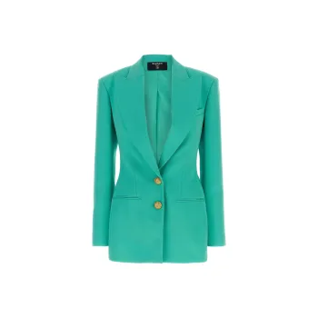 BALMAIN Business Suit Women's Blue Green