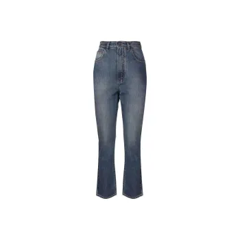 Alaia High Waisted Cropped Jeans