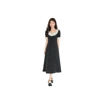 CLUB NEWS Short-Sleeved Dresses Women's Black