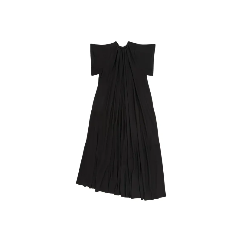 MM6 Maison Margiela Gathered Short sleeve Maxi Dress-0