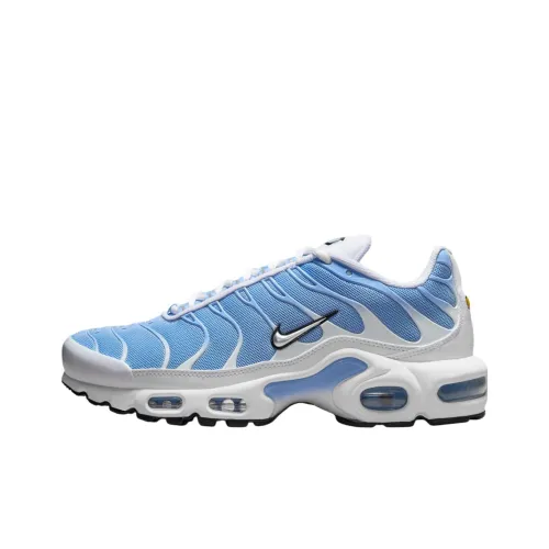 Nike Air Max Plus Anti Slip Wear Resistant Low Top Casual Running Shoes Women's White Blue