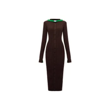 Bottega Veneta Lightweight Ribbed Hooded Dress