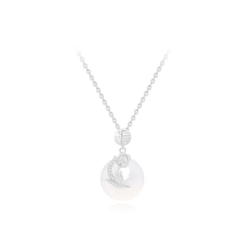 Love Link Chalcedony Jade Necklaces Women's