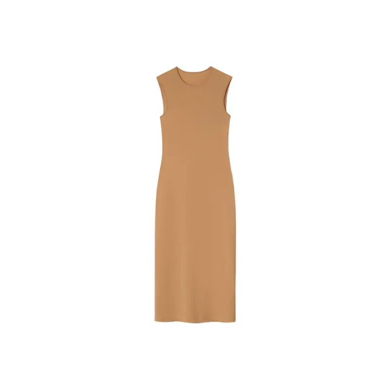 JIL SANDER Round Neck Sleeveless Maxi Dress-0
