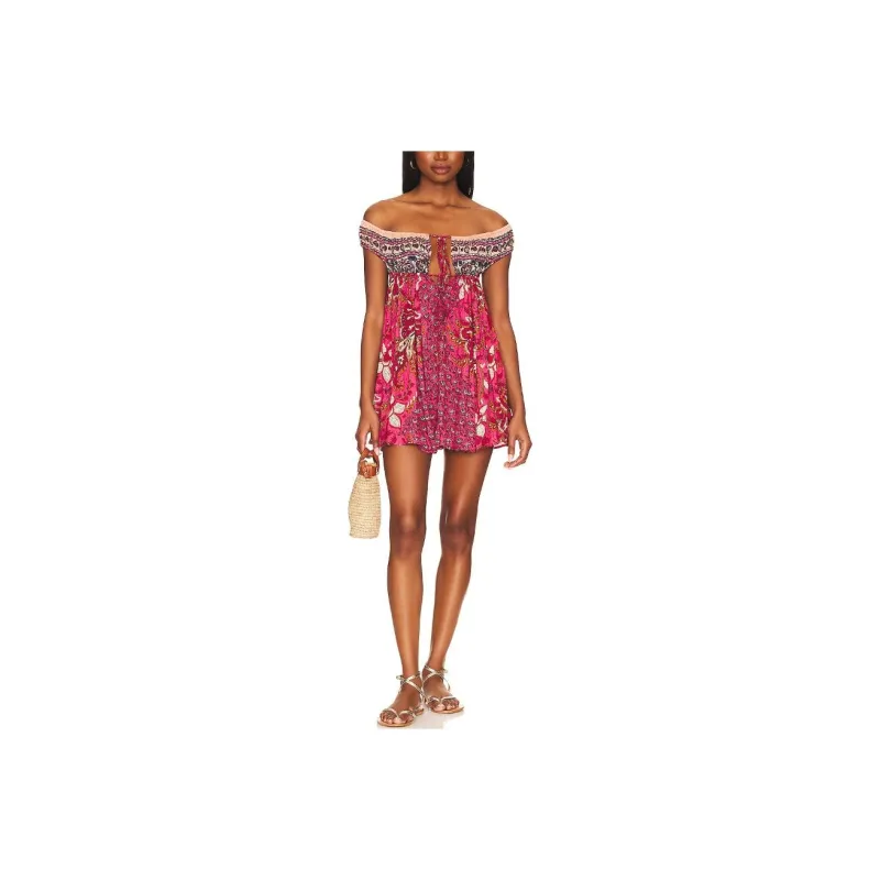 FREE PEOPLE Sleeveless Dress Women's Red-0