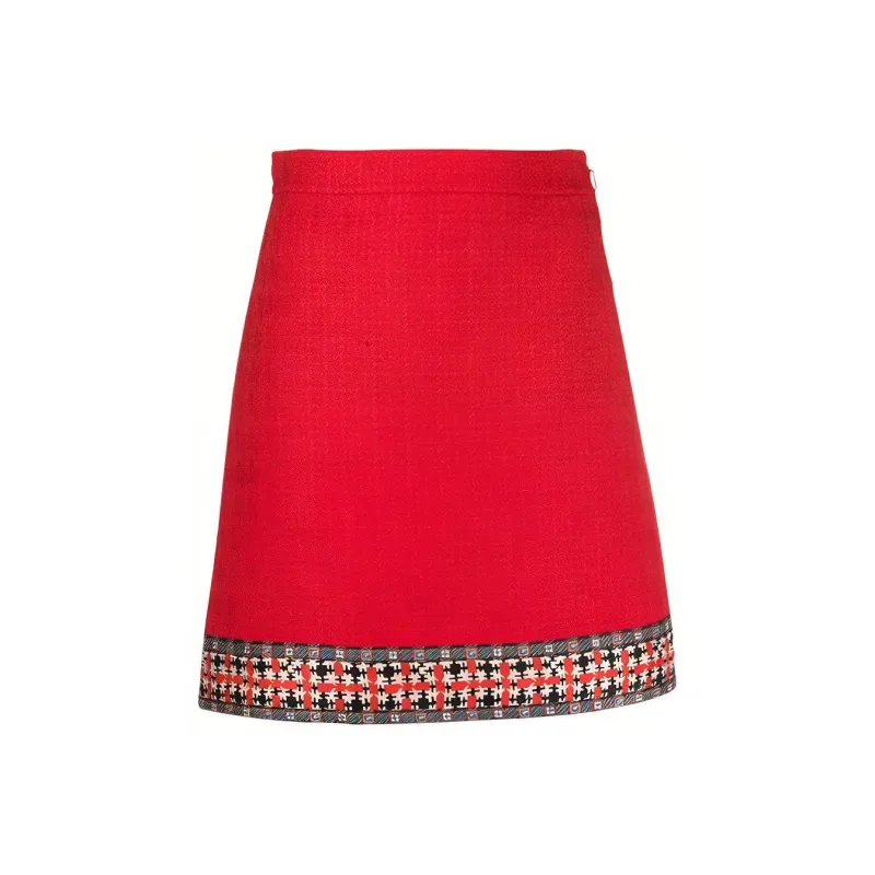 GUCCI Tweed A line Skirt-0