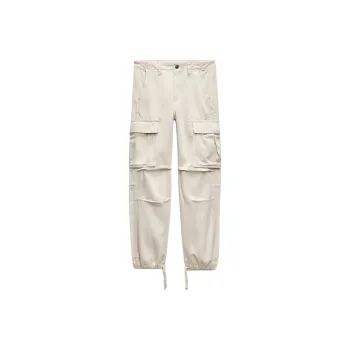 ZARA ZW Series Cargo Pants Women's Beige