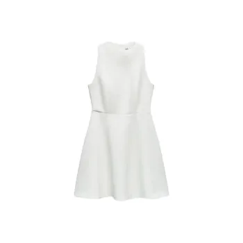 ZARA Sleeveless Dress Women's Frosted White