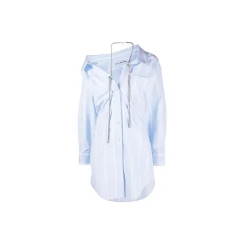Alexander Wang Off Shoulder Shirt Dress