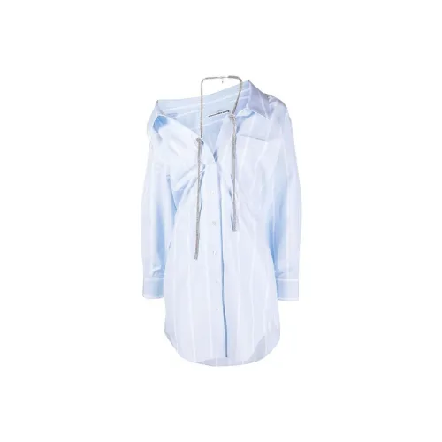 Alexander Wang Off Shoulder Shirt Dress