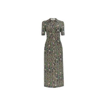 DVF Diane Von Furstenberg Zoey Printed Midi Dress