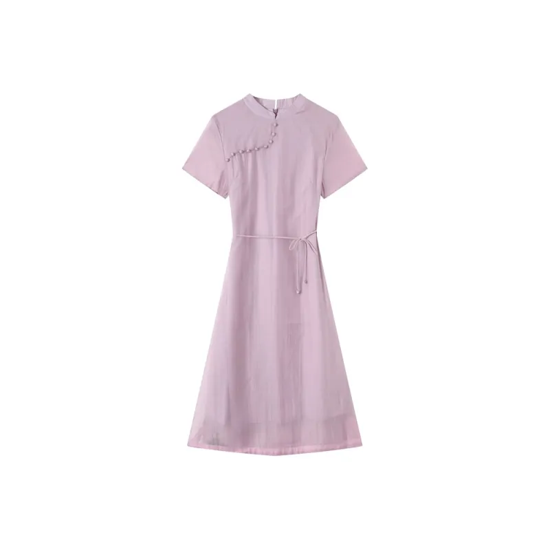 MRR&CO. Short Sleeved Dress Women's Purple-0